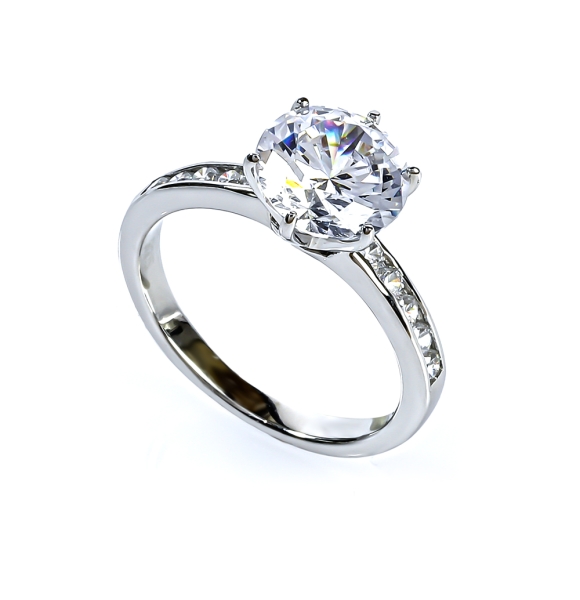 Anillo de Compromiso En Plata de Ley