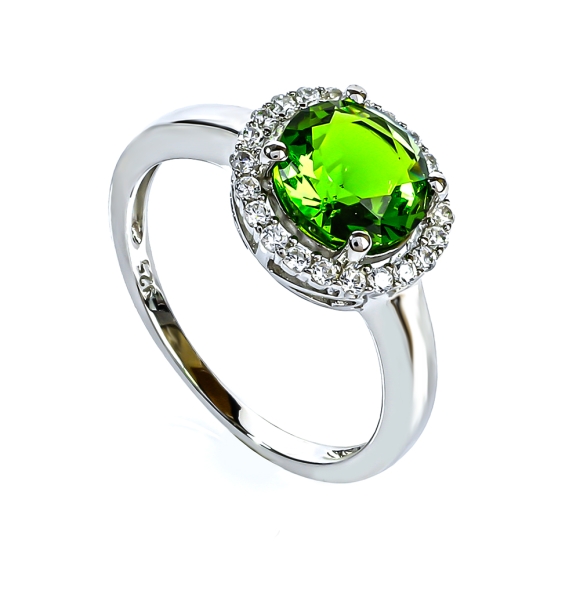 Hermoso Anillo de Peridoto En Plata