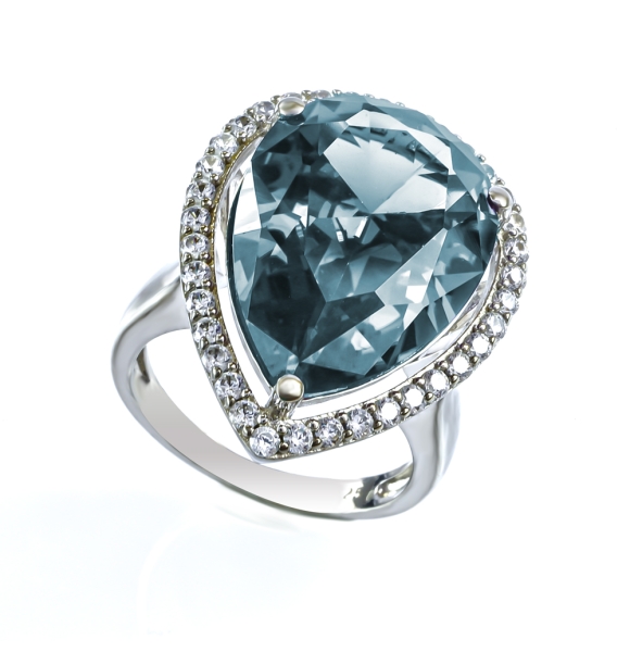 Muy Grande Anillo de Alejandrita de Plata .925