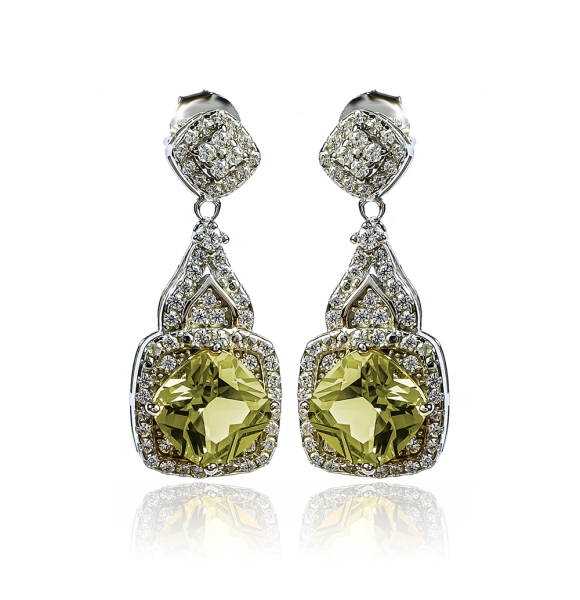 Cambio de color Alejandrita Juego de plata Amarillo Verde