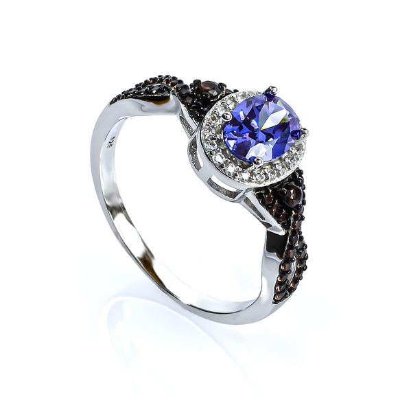 Anillo de Tanzanita en Plata .925 7 mm x 5 mm