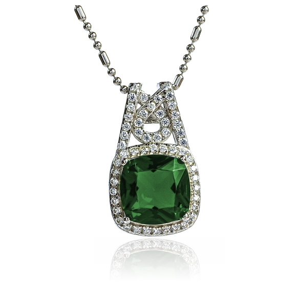 Set de Corte Princesa Esmeralda Aretes y Dije