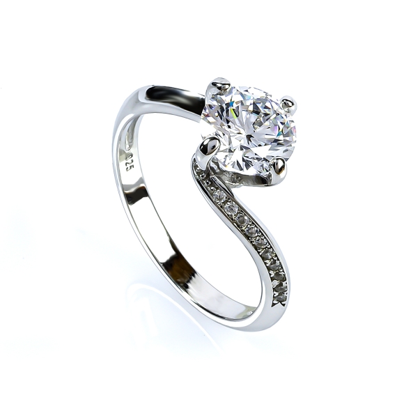 7 mm Anillo de Plata .925 Compromiso