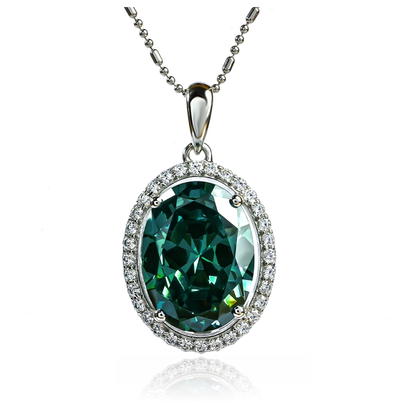 Dije de Alejandrita Corte Ovalada en Plata .925