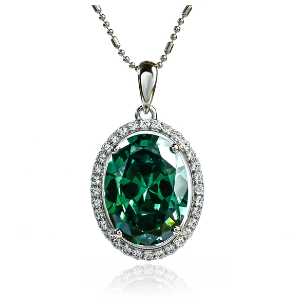 Dije de Alejandrita Corte Ovalada en Plata .925