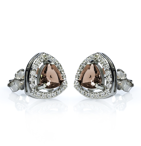 9 mm Zultanita Aretes de Plata