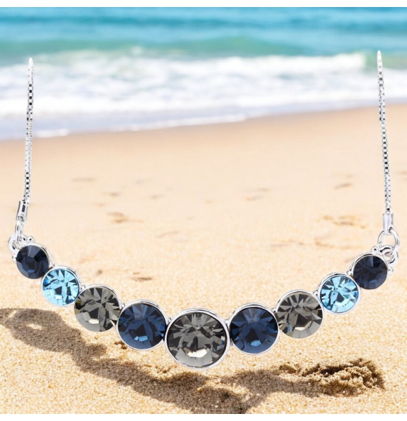 Collar de Cristal Swarovski Color Azul