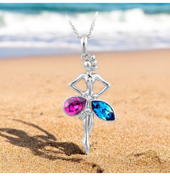 Lindo Collar de Bailarina con Cristales Swarovski