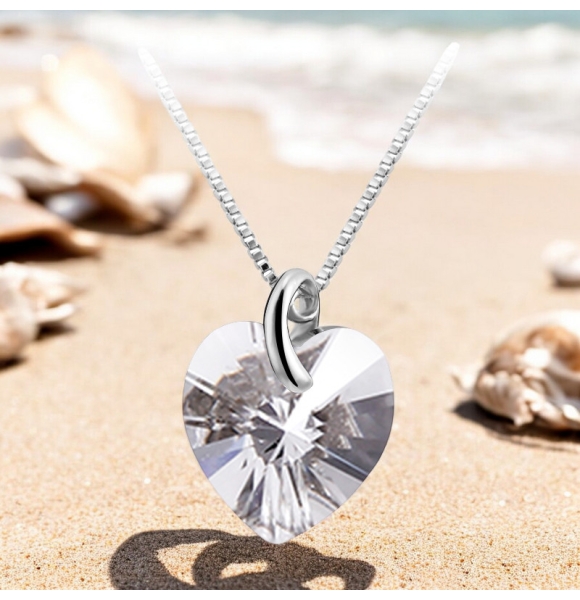 Corazón de Cristal Swarovski en Collar