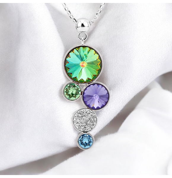 Collar de Círculos con Cristales Swarovski