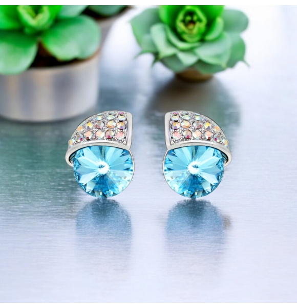 Aretes de Cristal Swarovski Azul