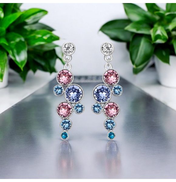 Bonito Juego de Collar y Aretes de Círculos