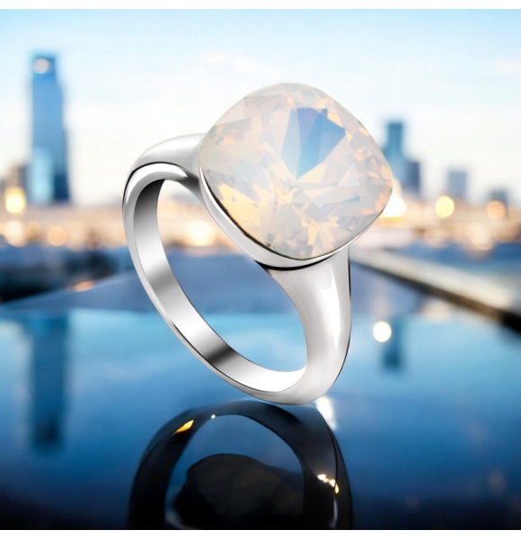 Anillo de Cristal Swarovski Blanco