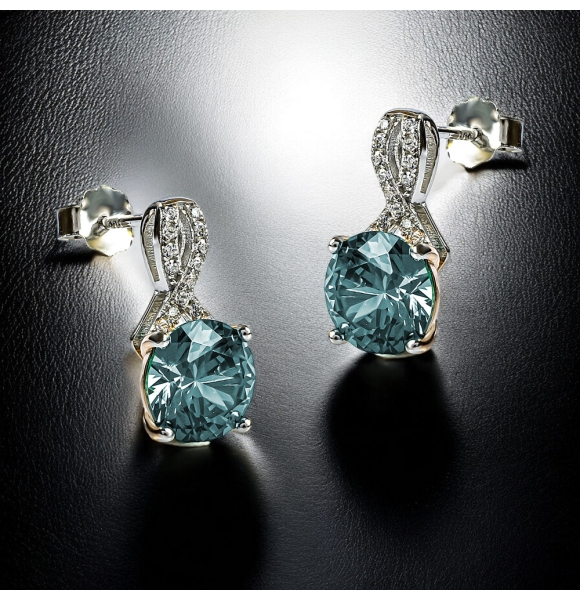 Juego de Alejandrita Corte Brillante Con Plata