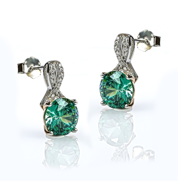 Juego de Alejandrita Corte Brillante Con Plata