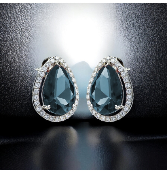 Alejandrita Aretes Con Plata Sterlina