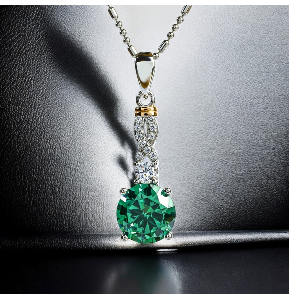 Juego de Alejandrita Corte Brillante Con Plata de Ley 925