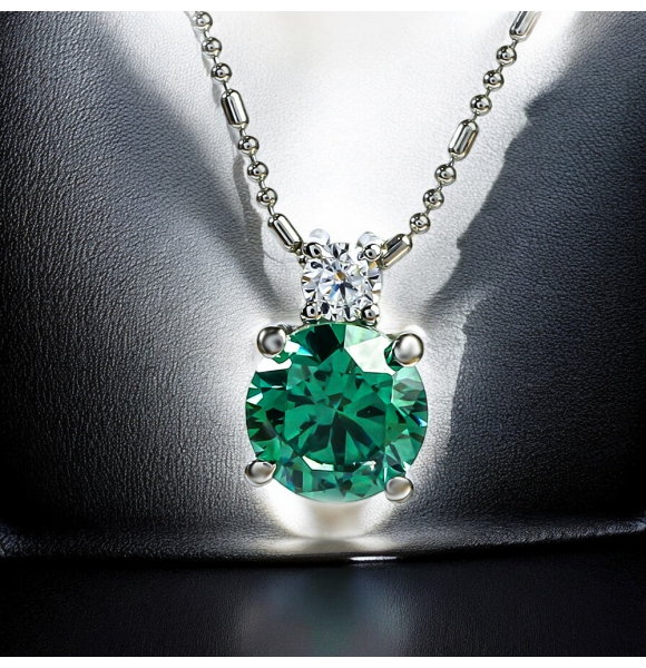 Dije de Alejandrita Solitario en Plata .925