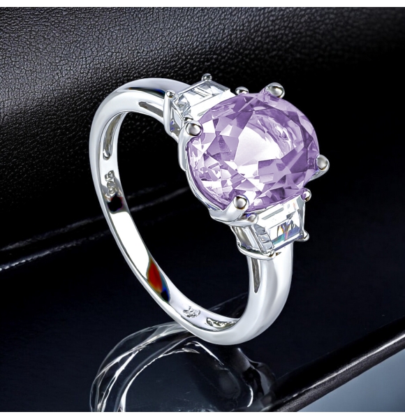 Anillo de Alejandrita en Plata .925 ( Azul/Morado )