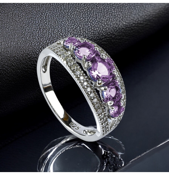 Anillo de Plata de Ley con Alejandrita