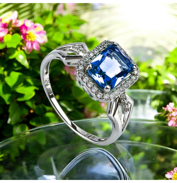 Anillo de Plata De Ley 925 con Alejandrita