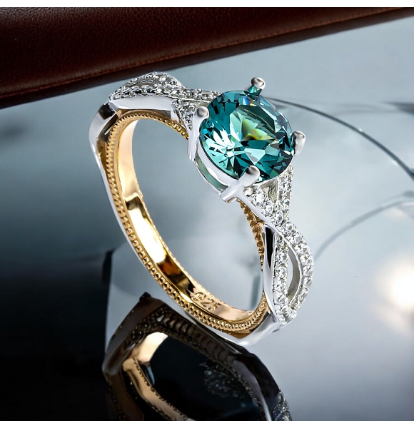 6 mm Anillo de Alejandrita Cambia de Color Corte Redonda .925