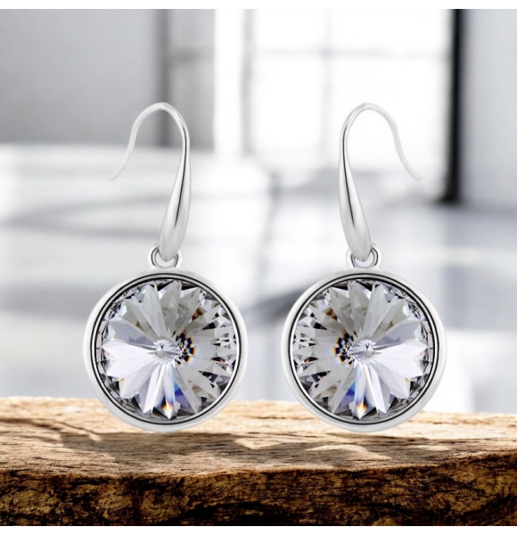 Aretes Redondos de Cristal Swarovski