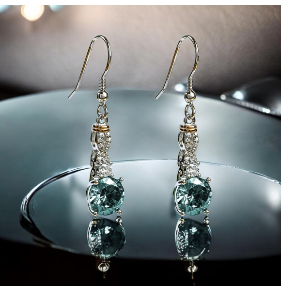 Juego de Alejandrita Corte Brillante Con Plata de Ley 925