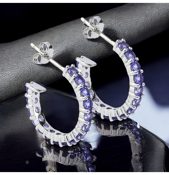 Aretes de Tanzanita Churumbela