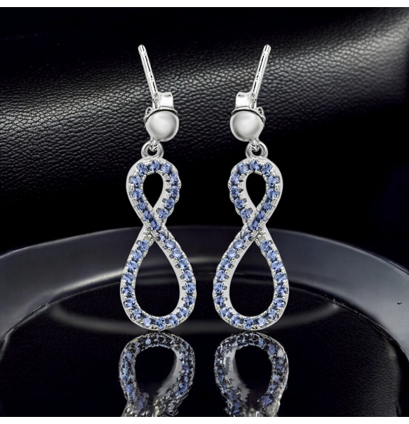 Pendientes de Infinito Plata de Ley