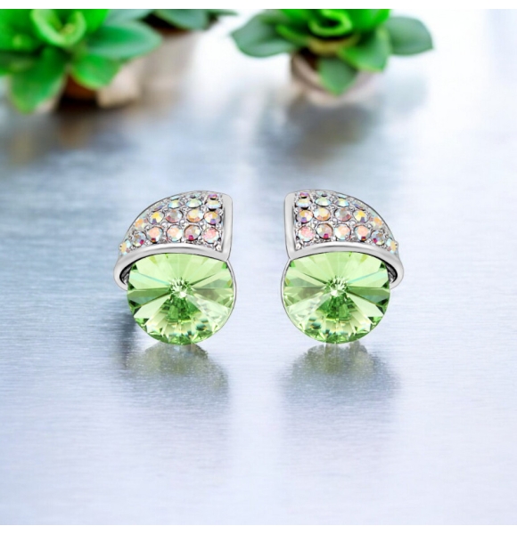 Aretes de Cristal Swarovski Verde