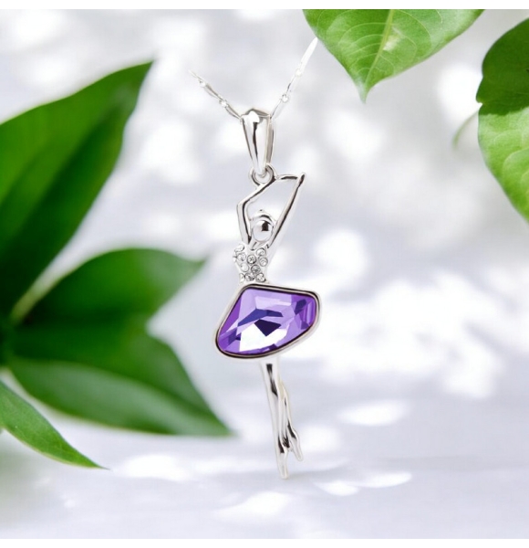 Bonito Juego de Collar y Aretes de Bailarina