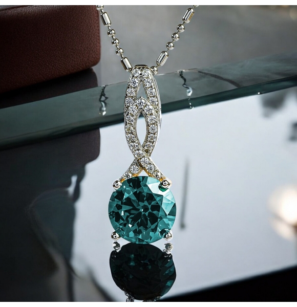 Juego de Alejandrita Corte Brillante Con Plata