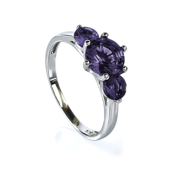 Anillo de Tanzanita de 3 Piedras