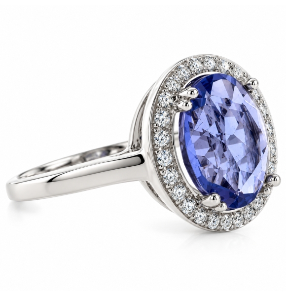 Anillo Hermoso de Alejandrita en Plata .925 ( Azul a Morado )