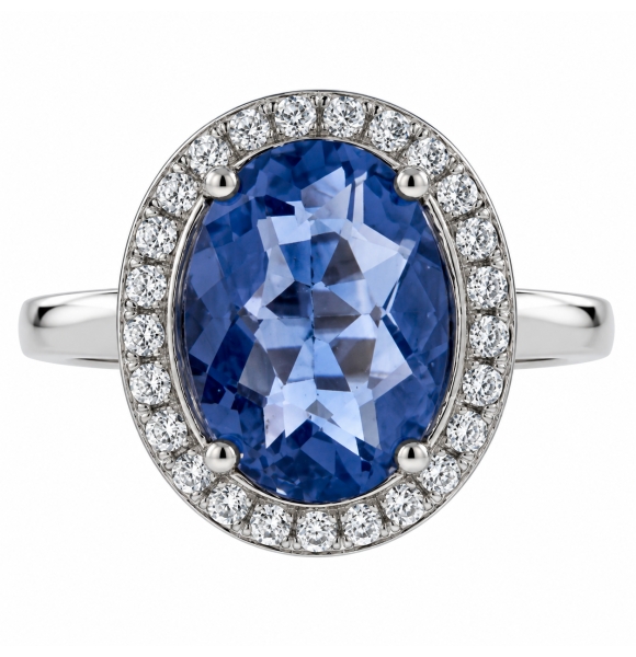 Anillo Hermoso de Alejandrita en Plata .925 ( Azul a Morado )