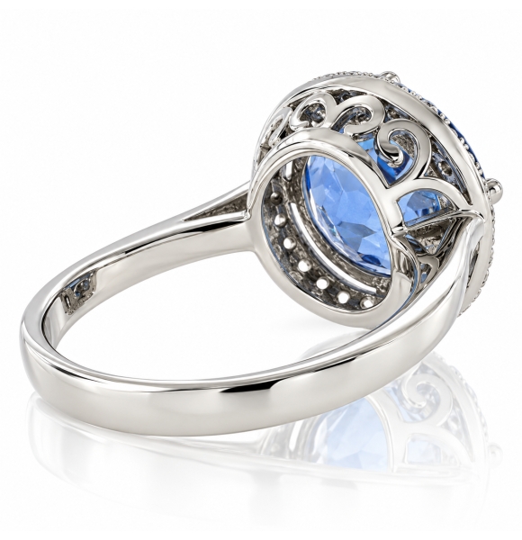 Anillo de Alejandrita Azul a Morado en Plata