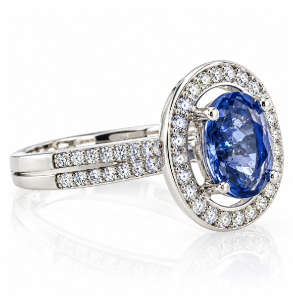Anillo de Alejandrita Bicolor Azul a Morado