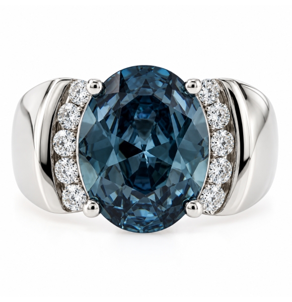 Anillo de Alejandrita Bicolor en Plata .925