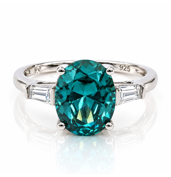 Anillo de Alejandrita Con Corte Pera