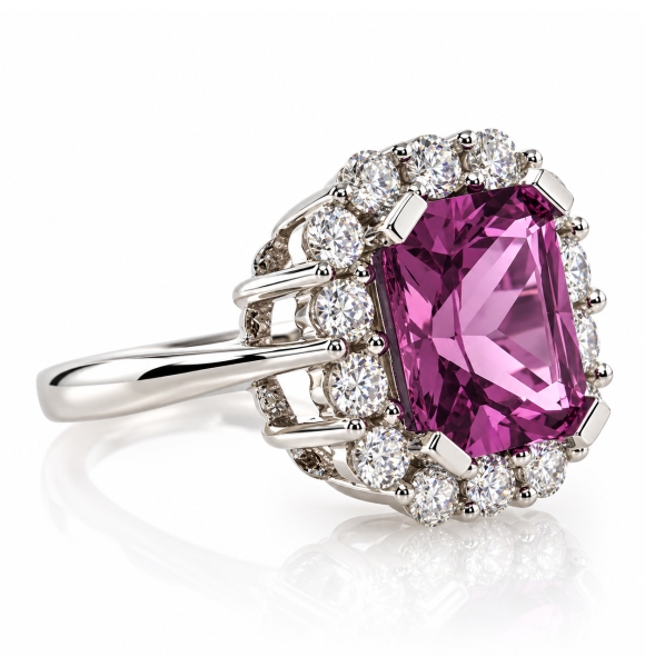 Anillo de Alejandrita ( Azul/Morado) en Plata .925