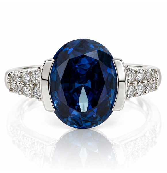 Anillo de Alejandrita ( Verde/Azul ) en Plata de Ley