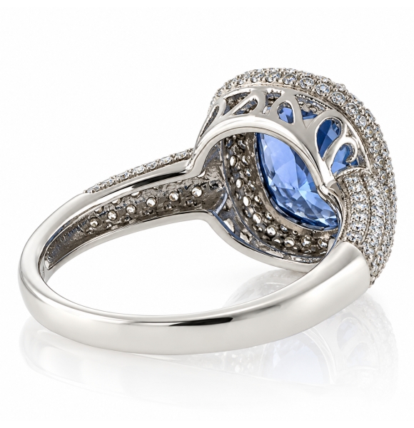 Anillo de Plata de Ley con una Gema de Alejandrita