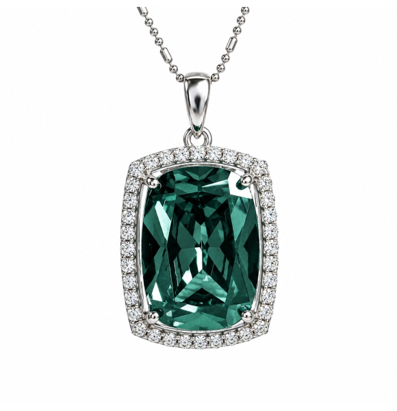 Dije Grande de Alejandrita de Plata .925