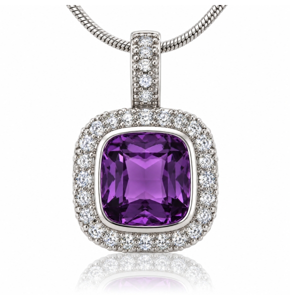 Dije con una Piedra de Alejandrita en Plata de Ley