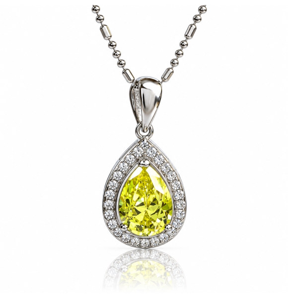 Hermoso Dije de Plata .925 con Alejandrita Amarilla