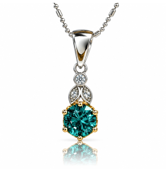 Juego de Alejandrita Con Plata Arete y Dije Set