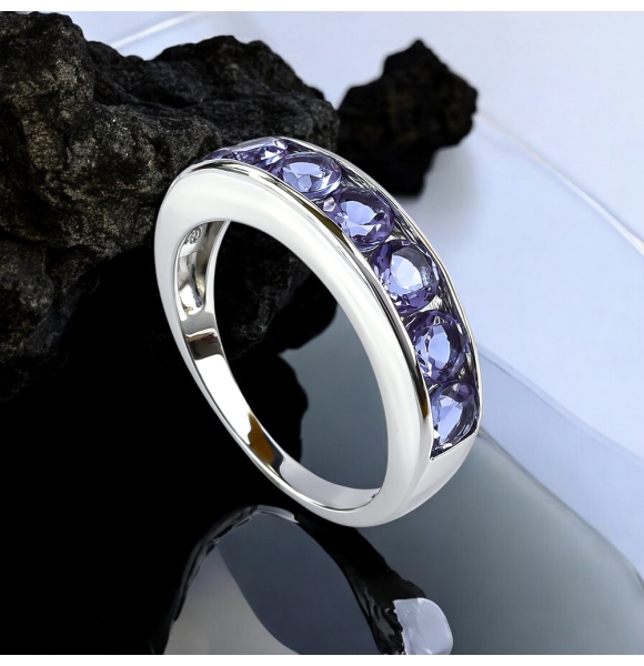 Churumbela Anillo de Plata de Ley con Amatista