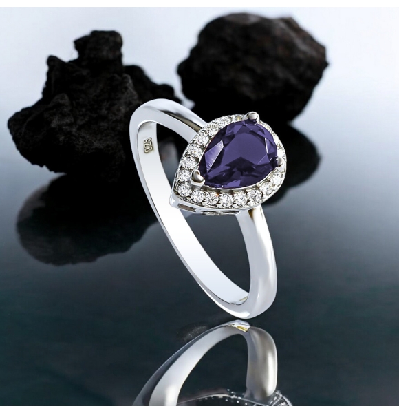 Anillo de Compromiso con Amatista