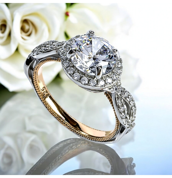 9 mm Anillo de Plata .925 Compromiso